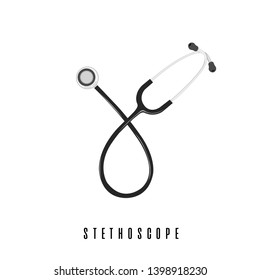 Stethoscope isolated vector illustration on white transparent background