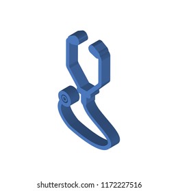 Stethoscope isometric left top view 3D icon