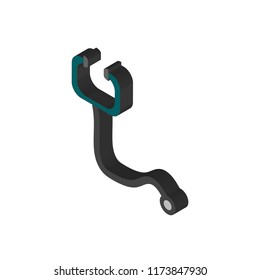 Stethoscope isometric left top view 3D icon