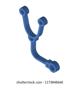 Stethoscope isometric left top view 3D icon