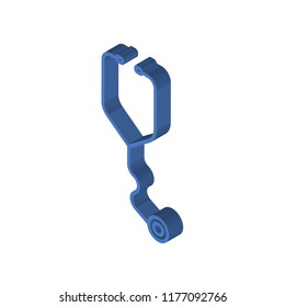 Stethoscope isometric left top view 3D icon