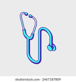 Stethoscope isometric vector icon illustration