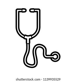 stethoscope line art icon vector template