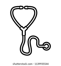 stethoscope line art icon vector template