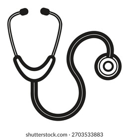 stethoscope line art vector icon