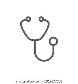 Stethoscope line icon.