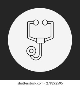 Stethoscope line icon