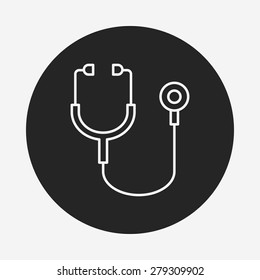 Stethoscope line icon