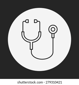 Stethoscope line icon