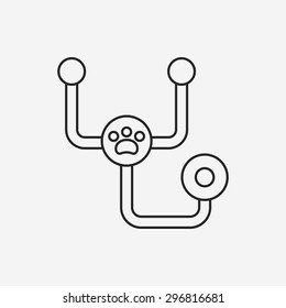 Stethoscope line icon