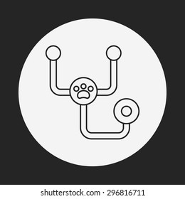 Stethoscope line icon