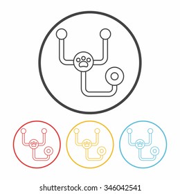 Stethoscope line icon