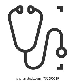stethoscope line icon