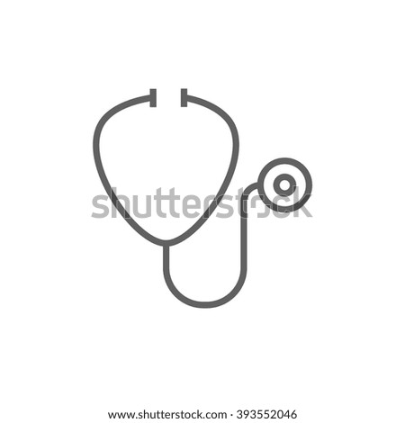 Stethoscope line icon.