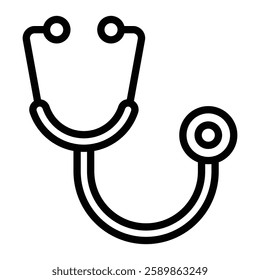 Stethoscope Line Icon Design For Personal And Commercial Use