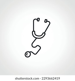 Stethoscope line icon. Stethoscope outline icon
