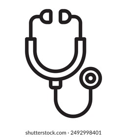 Stethoskoplinie Symbol. Vektorillustration.