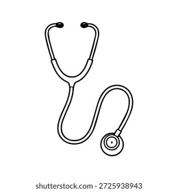 Stethoskop-Linie Logo, Vektorsymbol auf weißem Hintergrund
Vektorlinien-Logo-Symbol