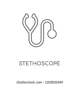 Stethoscope linear icon. Stethoscope concept stroke symbol design. Thin graphic elements vector illustration, outline pattern on a white background, eps 10.