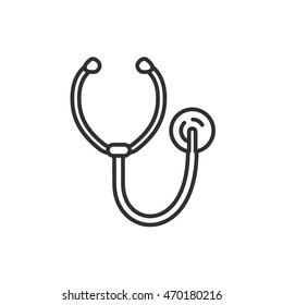 stethoscope linear icon. Thin line design