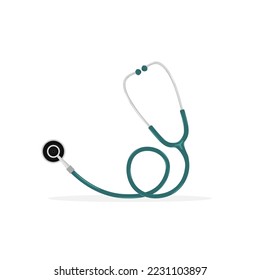 Stethoscope for listening to internal organs. Vector drawing.