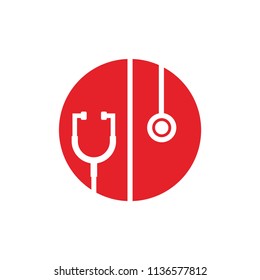 Stethoscope Logo. Healthcare icon. Health symbol. Vector eps 08.
