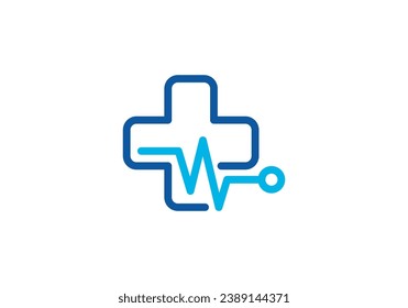 stethoscope logo healthcare and medical design vector illustration