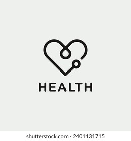 stethoscope logo healthcare and medical design vector illustration