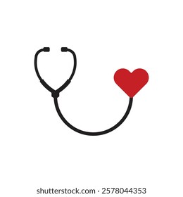 stethoscope logo healthcare and medical design vector illustration