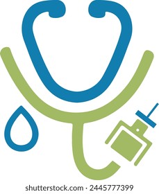 stethoscope logo, medical logo icon