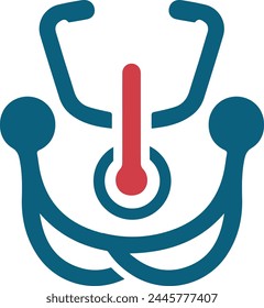 stethoscope logo, medical logo icon