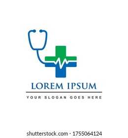 Stethoscope Logo Medical Logo Vector Stock Vector (Royalty Free) 1755064124