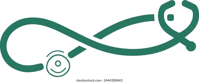 logotipo del estetoscopio, Vector del logotipo médico
