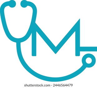 stethoscope logo, medical logo vector