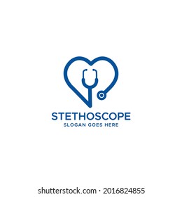 Stethoscope logo template . Stethoscope icon