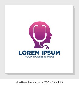 stethoscope logo template, medical logo inspiration