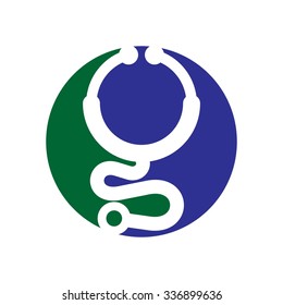 stethoscope logo vector. 