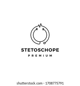 Stethoscope logo vector icon illustration