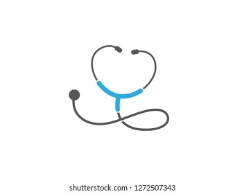 Stethoscope logo vector pediatrician lung symbol surgeon heartbeat