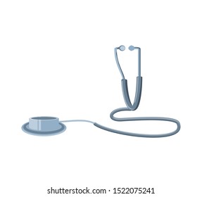 stethoscope medical cardio device icon vector illustration design