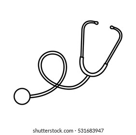 Stethoscope Medical Device Icon Vector Illustration Stock Vector ...