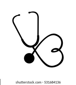 stethoscope medical device icon vector illustration design
