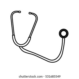 stethoscope medical device icon vector illustration design
