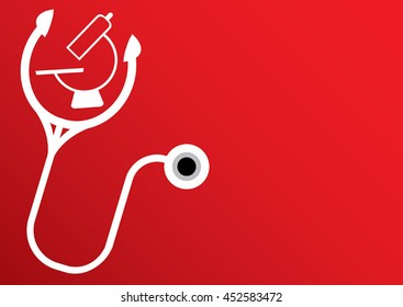 Stethoscope medical equipment Vector