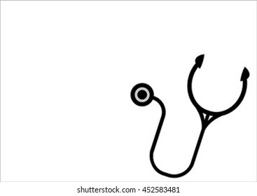 Stethoscope medical equipment Vector