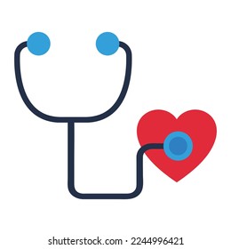 stethoscope medical flat icons elements vector medical items design