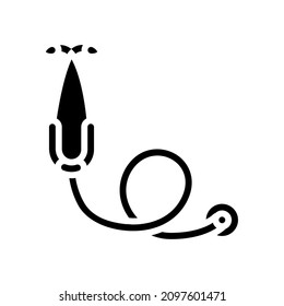 stethoscope medical glyph icon vector. stethoscope medical sign. isolated contour symbol black illustration