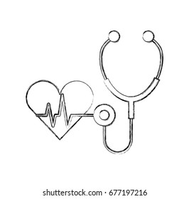 stethoscope medical with heart