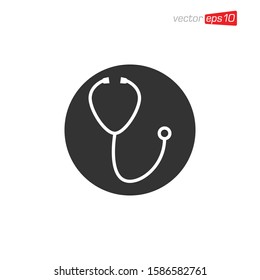 Stethoscope Medical Icon Design Vector