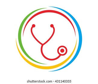 stethoscope medical icon medical medicare clinic pharmacy health image vector 